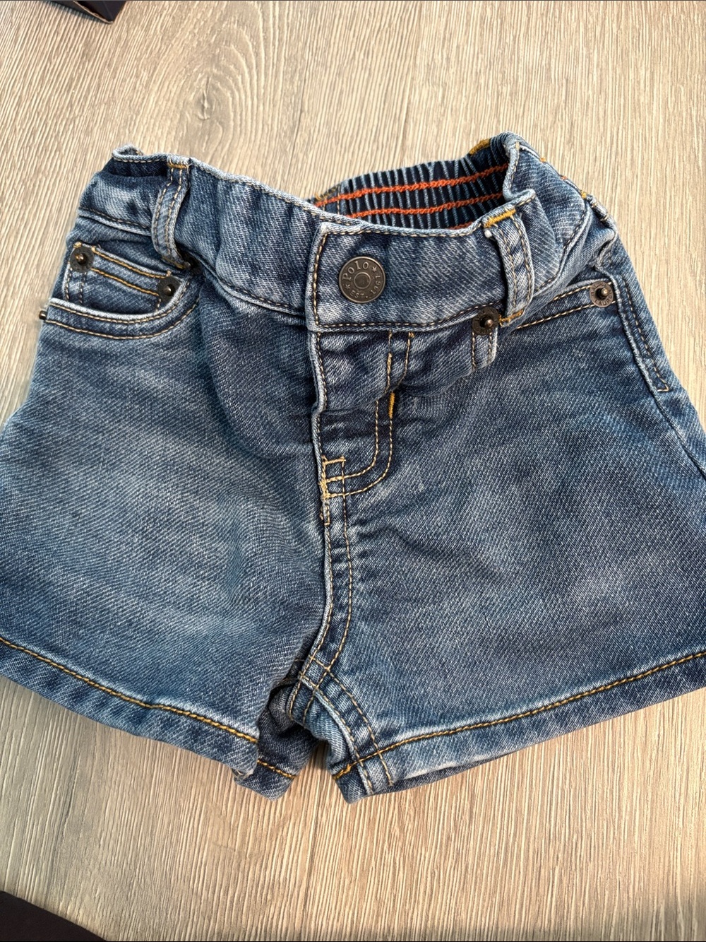 Polo by Ralph Lauren Denim Blue Elastic-Waist Kids Shorts